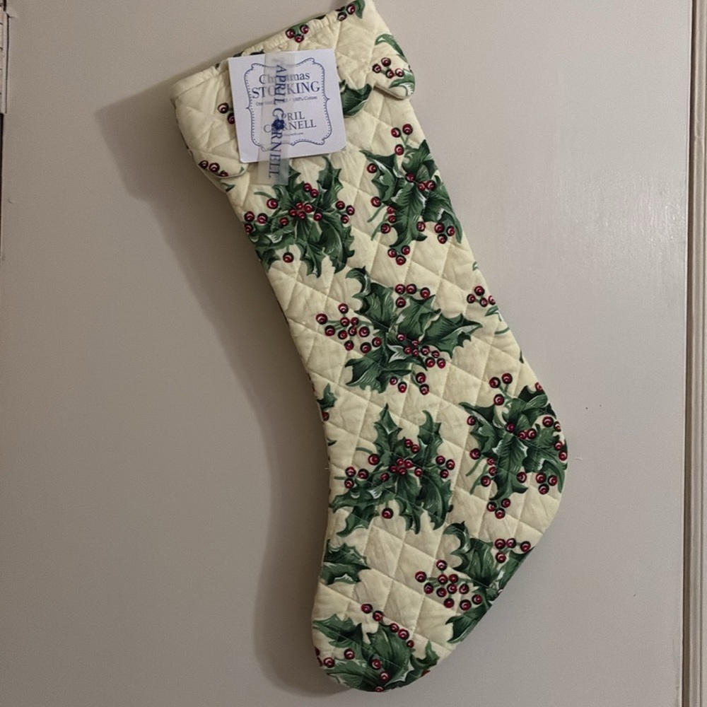 April Cornell - HOLLY QUILTED COTTON STOCKING